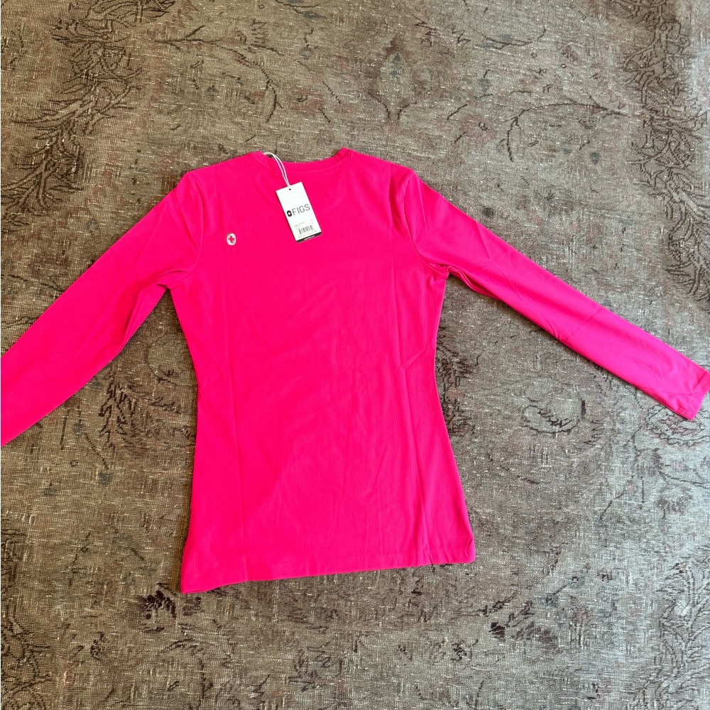SHOCKING PINK S FIGS Ribbed Salta Underscrub - Picture 5 of 7